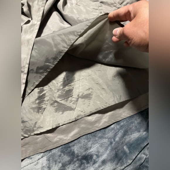 Nightway Black Gray Rosette Pattern Plunging Neckline Empire Dress Size 10 - Picture 7 of 11